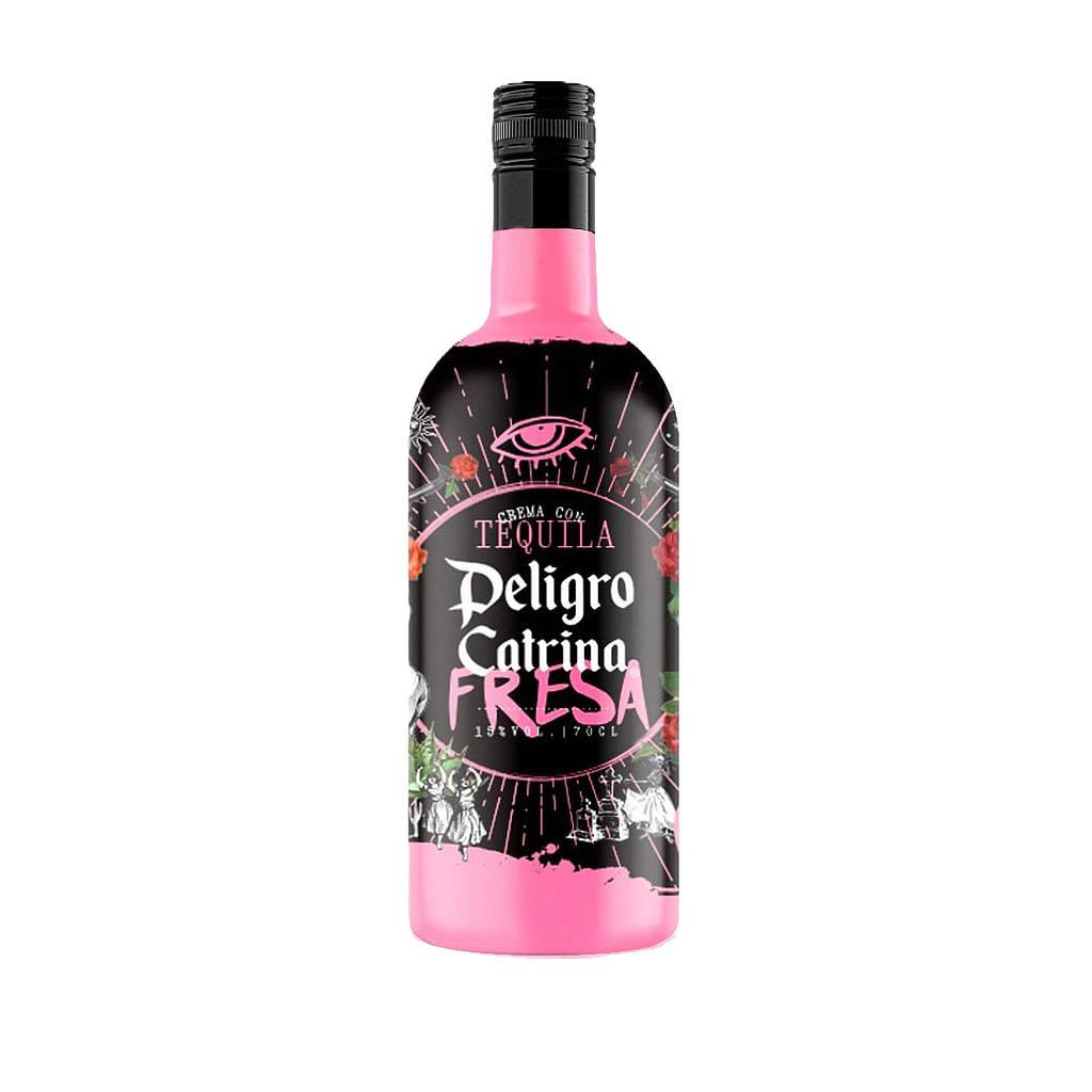 LICOR CREMA TEQUILA PELIGRO CATRINA FRESA 700 ML