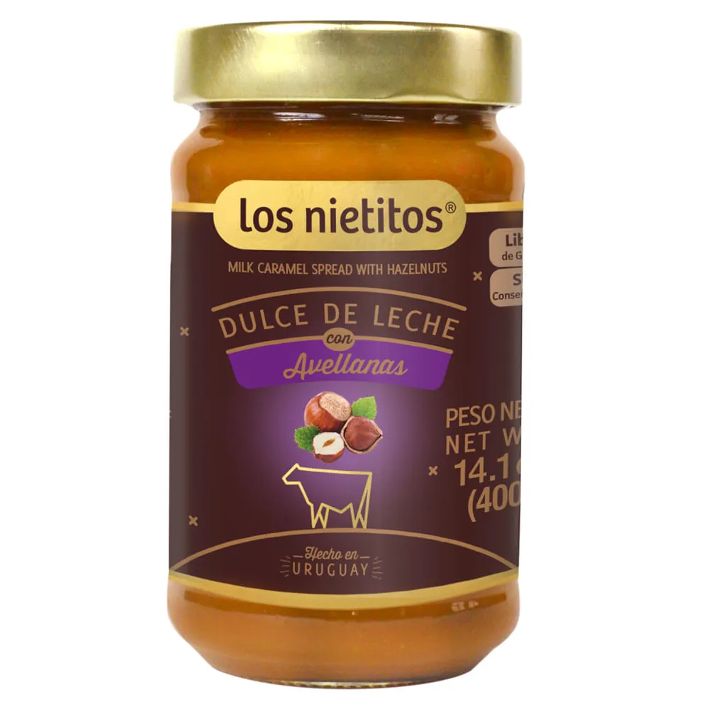 DULCE DE LECHE LOS NIETITOS CON AVELLANAS 400 GRAMOS